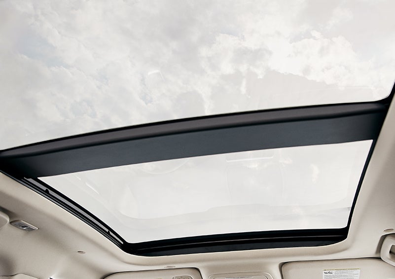 The available panoramic Vista Roof® is shown from inside a 2024 Lincoln Corsair® SUV. | Gray-Daniels Lincoln in Brandon MS