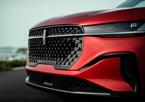 The sleek grille of a 2024 Lincoln Nautilus® SUV with the available Jet Appearance Package makes a bold statement. | Gray-Daniels Lincoln in Brandon MS