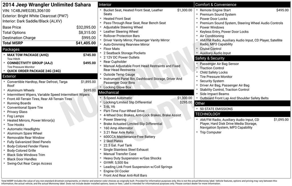 2014 Jeep Wrangler Unlimited Sahara