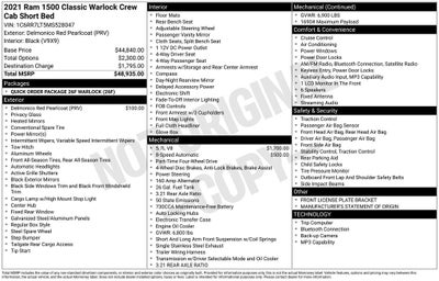 2021 RAM 1500 Classic Warlock