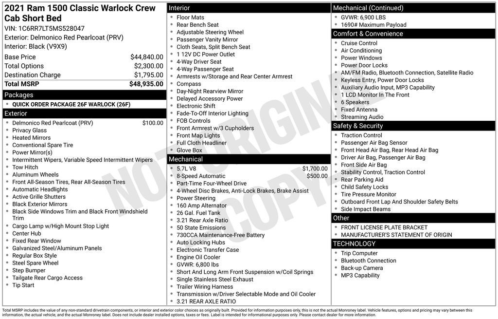 2021 RAM 1500 Classic Warlock