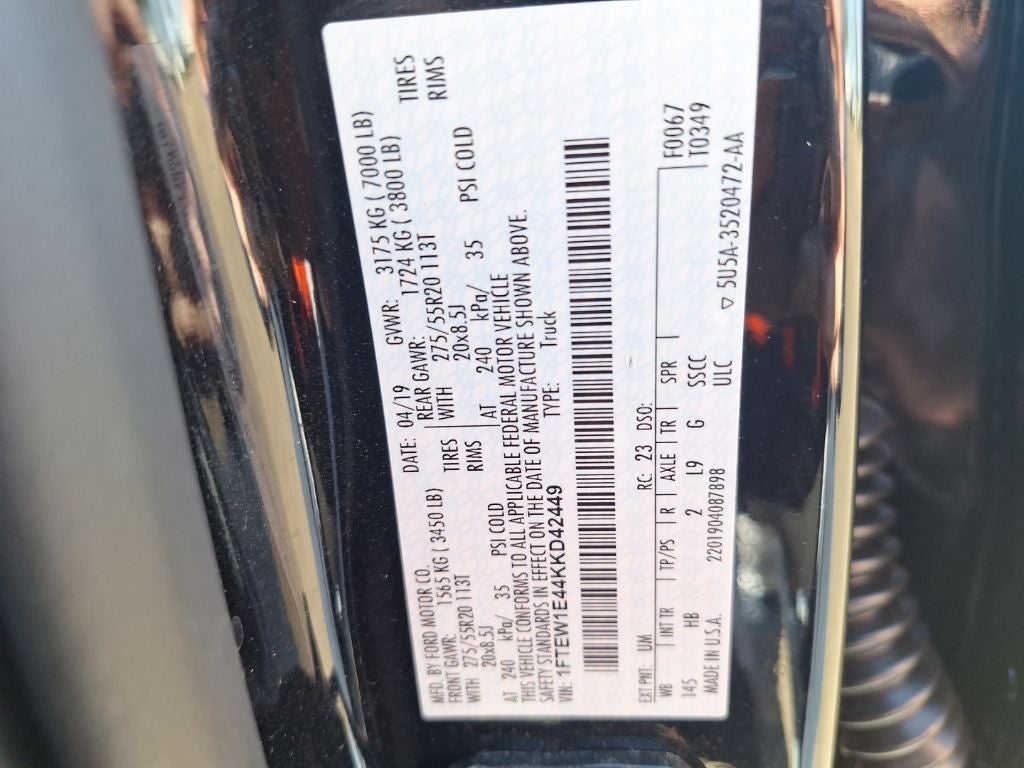 2019 Ford F-150 Lariat