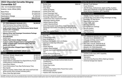 2022 Chevrolet Corvette Stingray 3LT