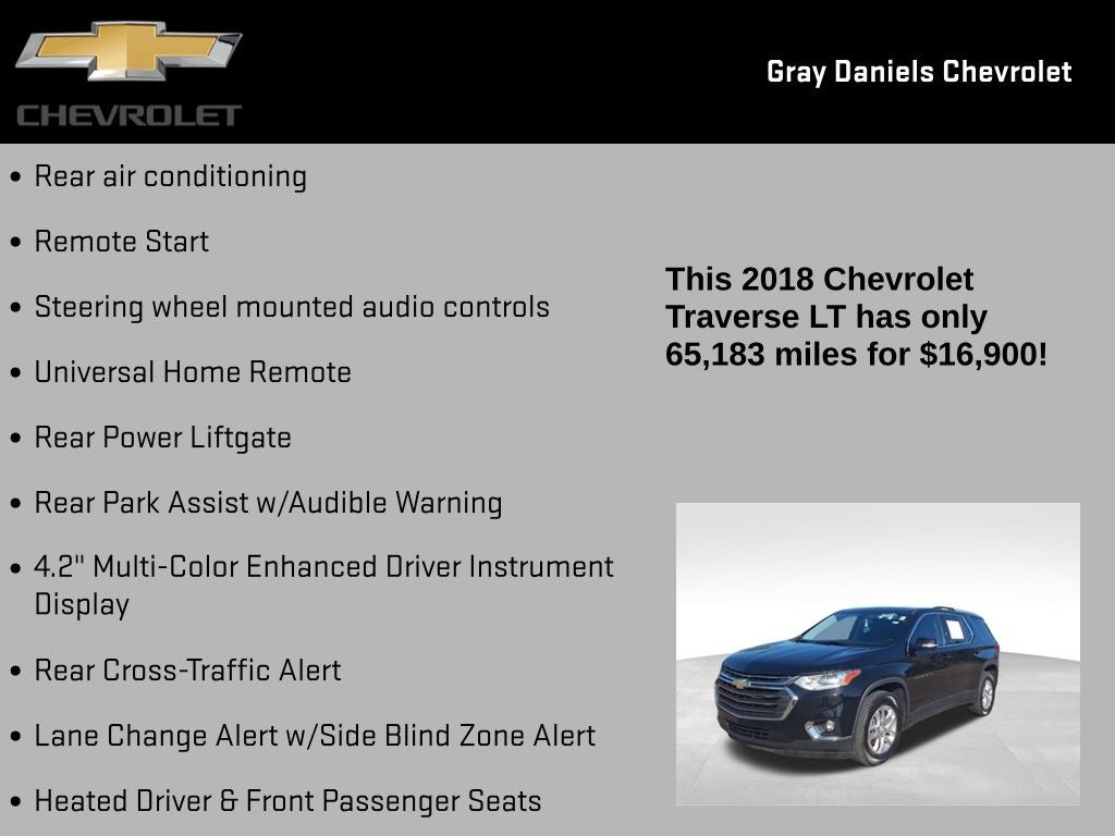 2018 Chevrolet Traverse LT Cloth w/1LT