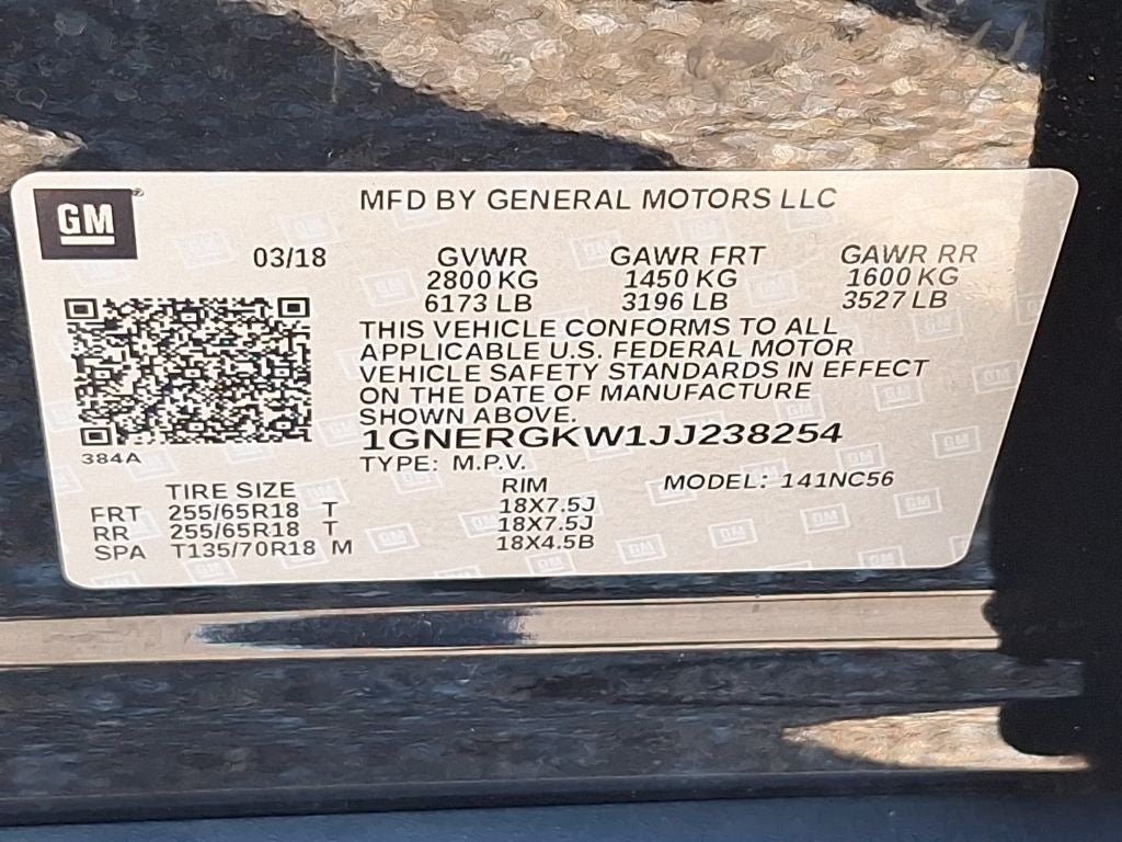 2018 Chevrolet Traverse LT Cloth w/1LT