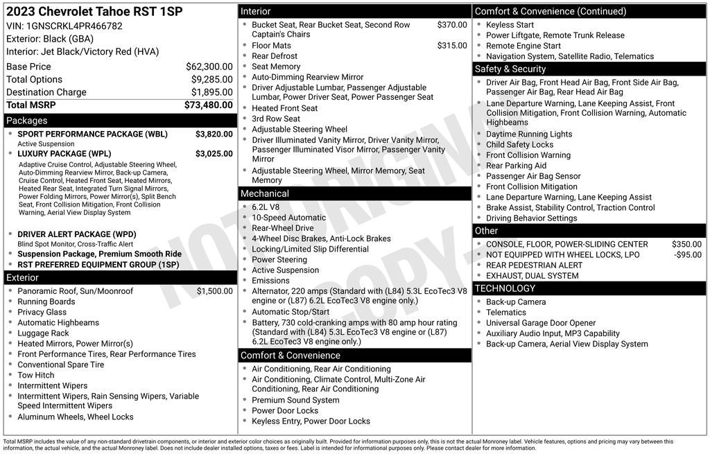 2023 Chevrolet Tahoe RST RST
