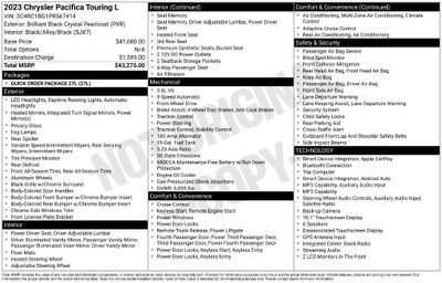 2023 Chrysler Pacifica Touring L