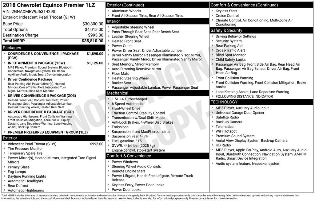 2018 Chevrolet Equinox Premier