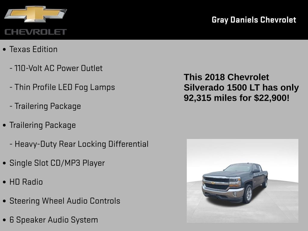 2018 Chevrolet Silverado 1500 LT LT1