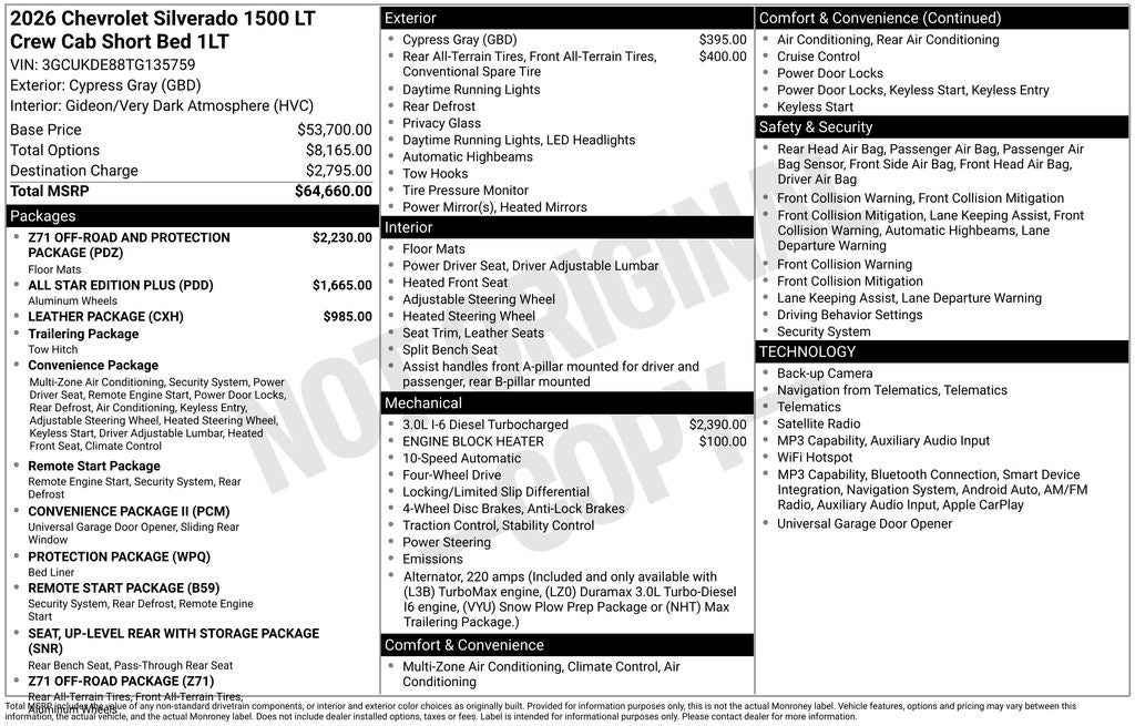2026 Chevrolet Silverado 1500 LT LT1