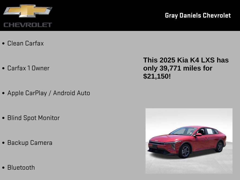 2025 Kia K4 LXS