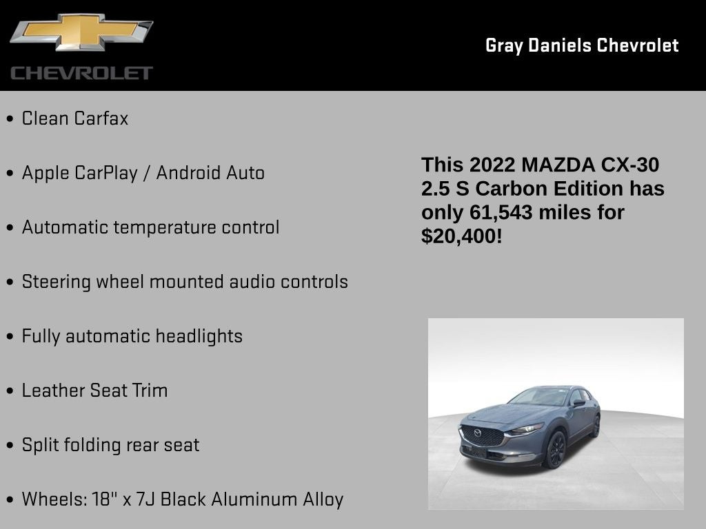 2022 Mazda Mazda CX-30 2.5 S Carbon Edition