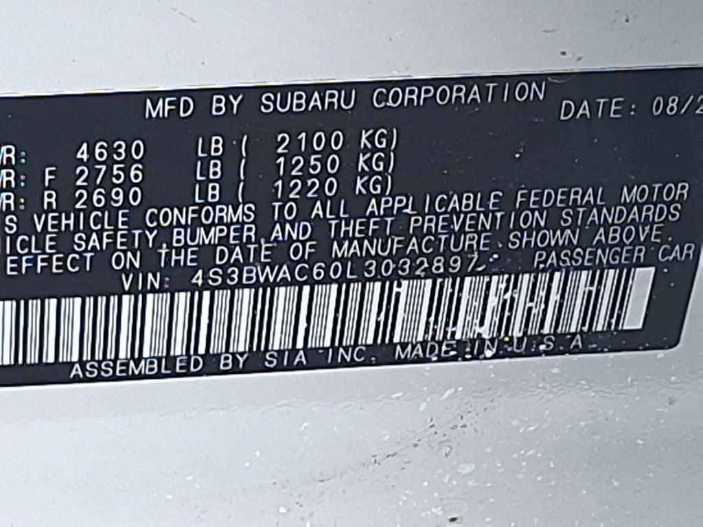 2020 Subaru Legacy Premium
