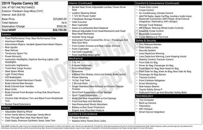 2019 Toyota Camry SE