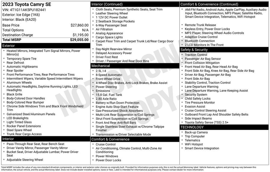 2023 Toyota Camry Base