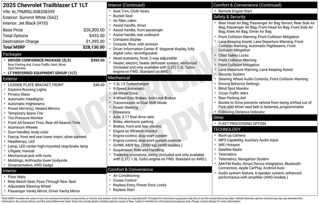 2025 Chevrolet TrailBlazer LT