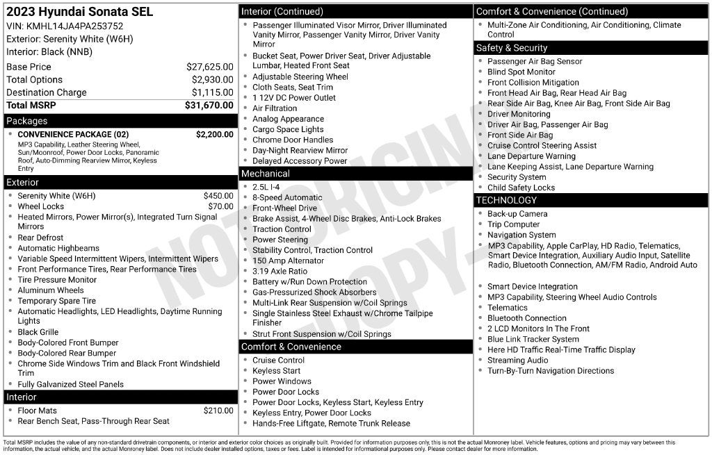 2023 Hyundai Sonata SEL