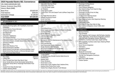 2025 Hyundai Elantra SEL Convenience