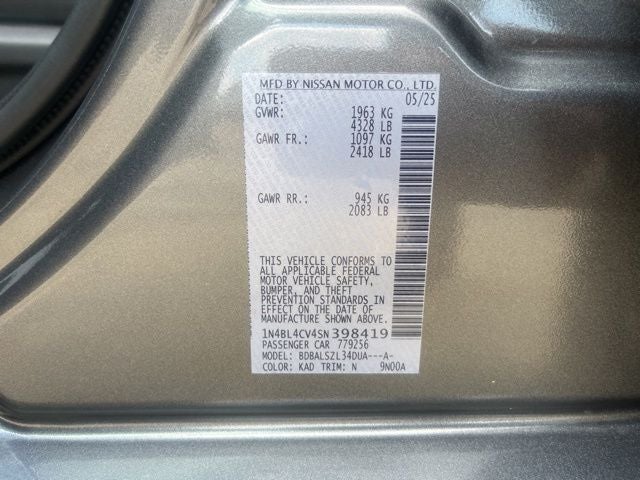 2025 Nissan Altima 2.5 SR