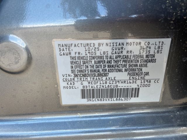 2025 Nissan Versa 1.6 S
