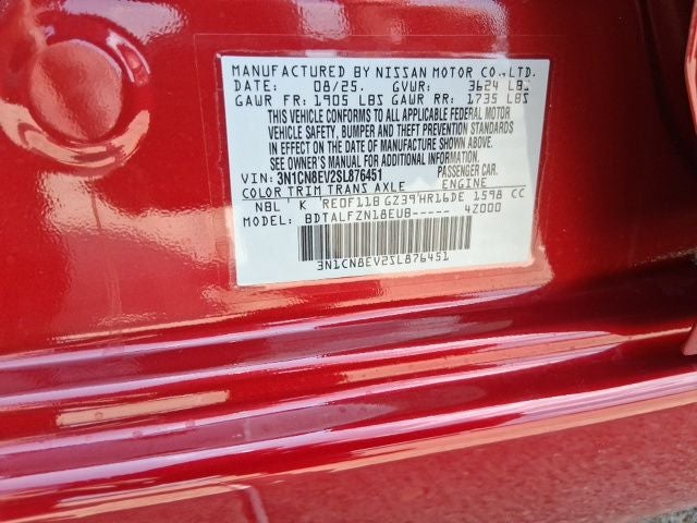2025 Nissan Versa 1.6 SV