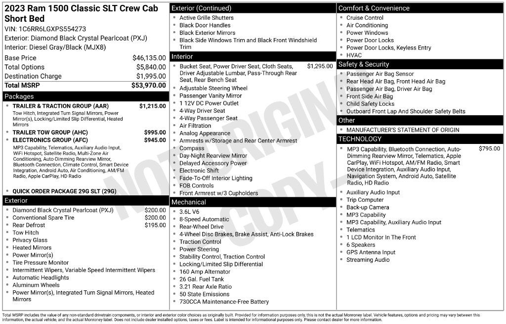 2023 RAM 1500 Classic SLT