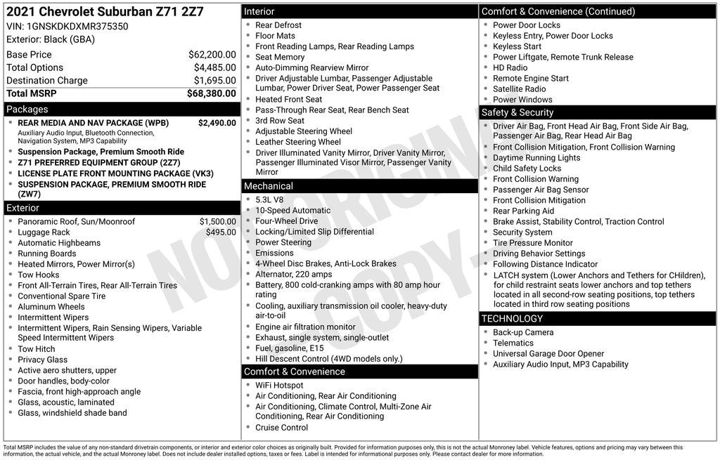 2021 Chevrolet Suburban Z71
