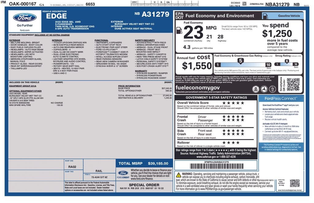 2022 Ford Edge SEL