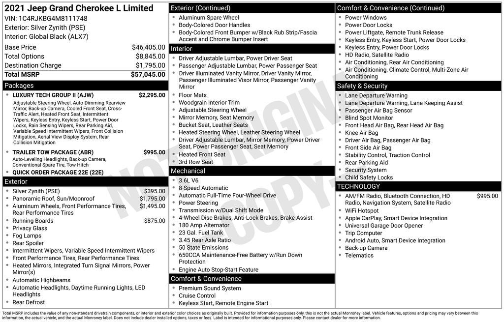 2021 Jeep Grand Cherokee L Limited