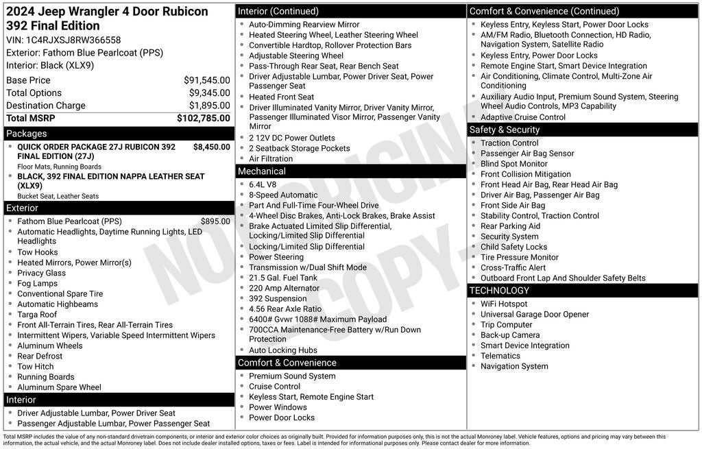 2024 Jeep Wrangler Rubicon 392