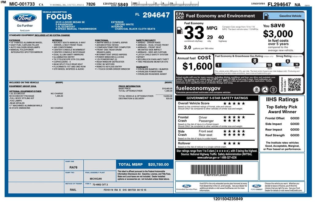 2015 Ford Focus SE