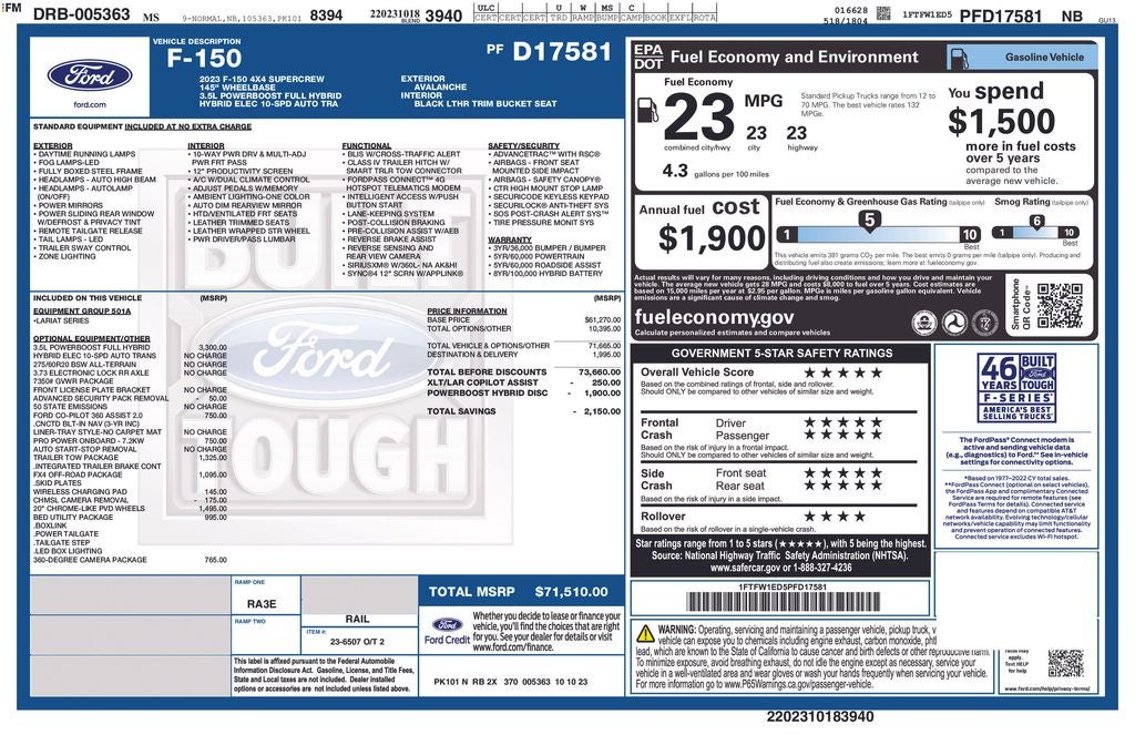 2023 Ford F-150 Lariat