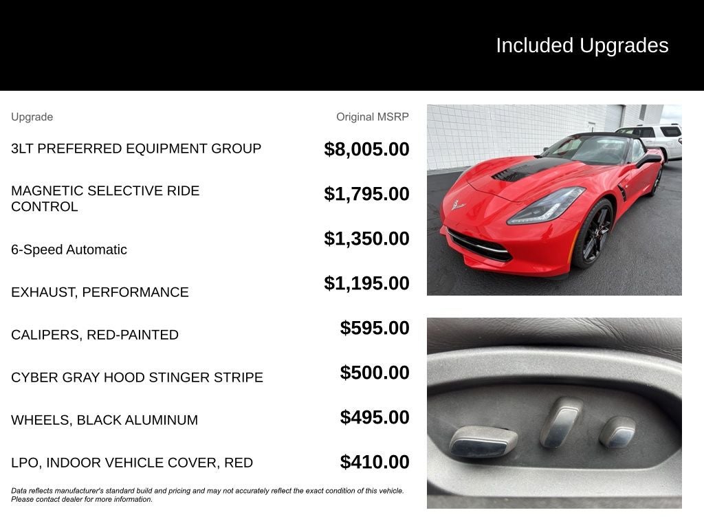2014 Chevrolet Corvette Stingray Z51 3LT