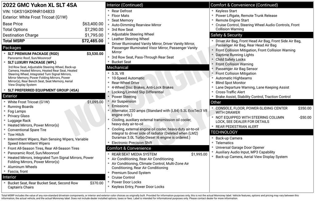 2022 GMC Yukon XL SLT