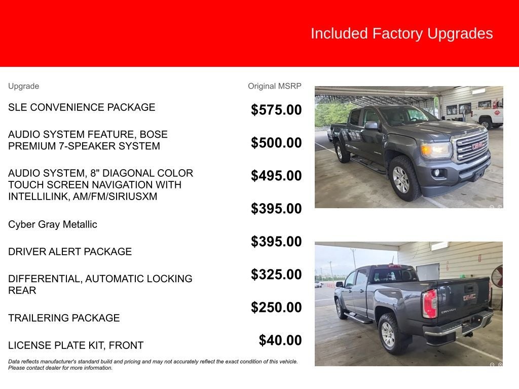 2016 GMC Canyon SLE1