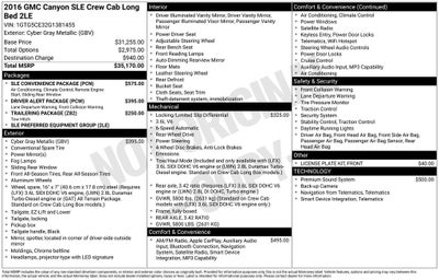 2016 GMC Canyon SLE1