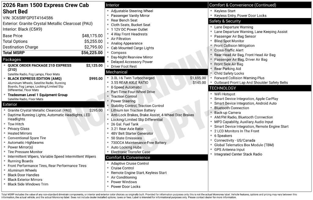 2026 RAM 1500 Express