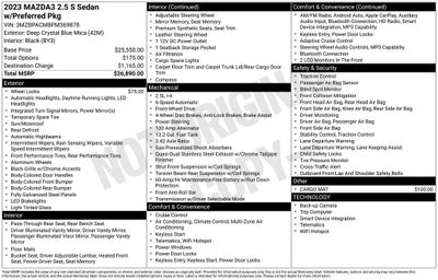 2023 Mazda Mazda3 2.5 S Preferred Package