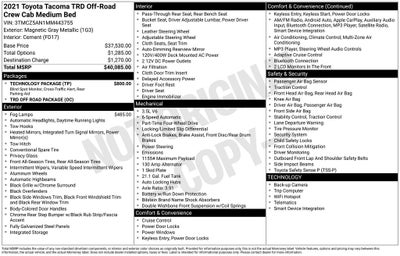 2021 Toyota Tacoma TRD Off-Road V6