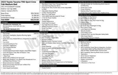2023 Toyota Tacoma TRD Sport V6