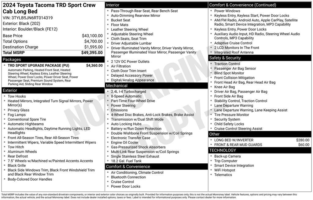 2024 Toyota Tacoma TRD Sport