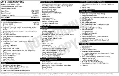 2018 Toyota Camry XSE