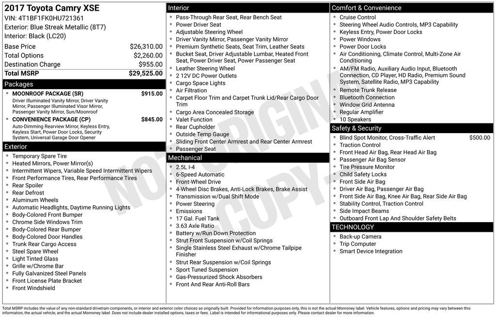 2017 Toyota Camry XSE