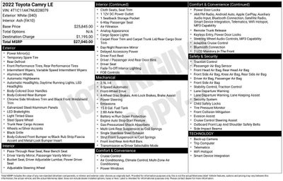 2022 Toyota Camry LE