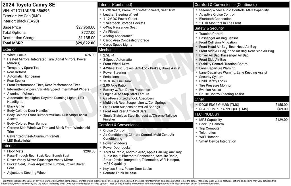 2024 Toyota Camry SE