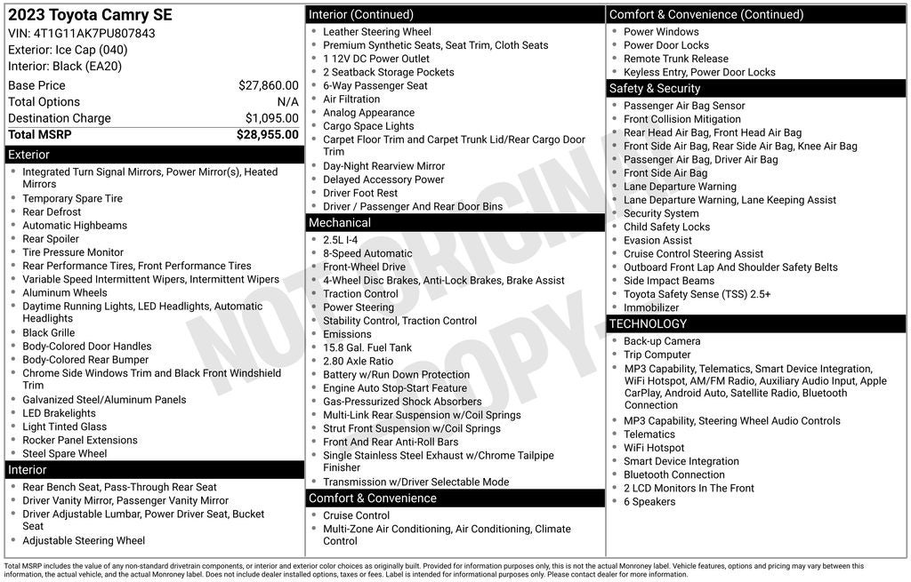 2023 Toyota Camry SE