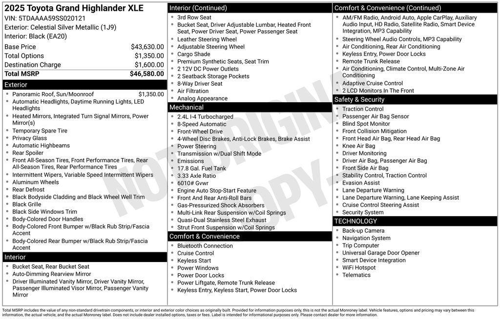 2025 Toyota Grand Highlander XLE