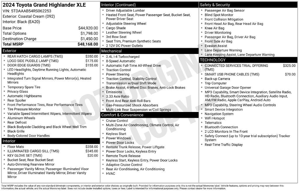 2024 Toyota Grand Highlander XLE