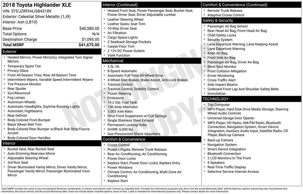 2018 Toyota Highlander XLE