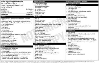 2019 Toyota Highlander XLE